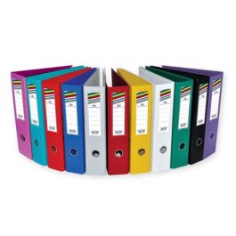 Pp Box File FIS FSBF4PASST PP Box File - 4cm Spine - A4 - Assorted Color (Pack of 5)