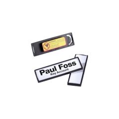 Durable 8132-01 Clip Card Magnetic Name Badge with frame, 67 x 17 mm, Black, 25/box