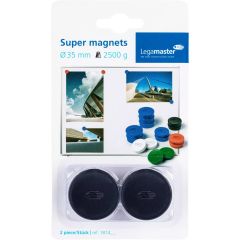 Legamaster 7-181401-2 SUPER Magnet, 35 mm, Black 2pcs