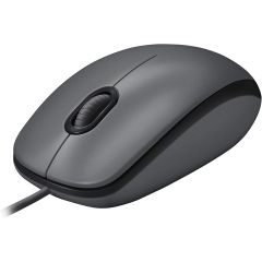 Logitech M100 Wired Optical Mouse, Black