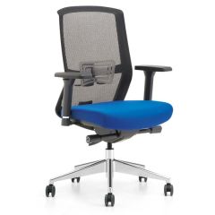 Mazaya MF 02250 Medium Mesh Back Chair - Blue In Fabric