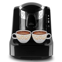 Okka OK002C Automatic Turkish Coffee Maker - Black - Chrome Rim