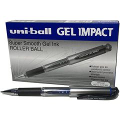 Uni-ball UM153S Signo Gel Impact Roller Pen - 1.0mm - Blue (Pack of 12)