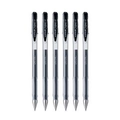 Uni-ball UM100 Signo Gel Ink Pen - 0.7mm - Black (Pack of 12)