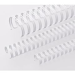 TPPS Binding wire 2:1, 14.3mm (9/16"), 23 Loops, White (Pack of 100)