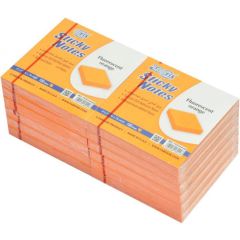 FIS FSPO33FOR Orange Sticky Notes - 3" x 3" - 100 Sheets x 12 Pads / Pack