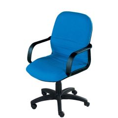 Mazaya MF 0182 Medium Back Executive Chair - Blue In Fabric