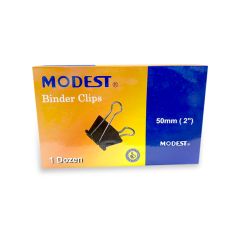 Modest Binder Clips - 50mm - 12 Clips / Pack