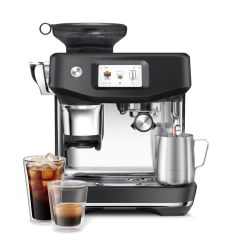 Sage SES882BTR4GUK1 The Barista Touch Impress Bean-to-Cup Espresso Machine with ThermoJet Heating & Touchscreen, Black Truffle