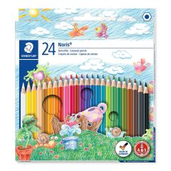 Staedtler 144 Noris Club Colouring Pencils + Coloring Book - Assorted Color (Pack of 24)