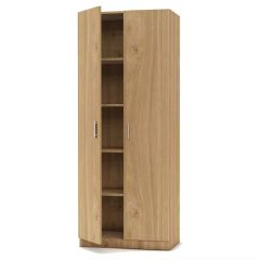 MHM 2 Door Full Height Cabinet - Modern Storage Solution with 4 Shelves, Light Imperia