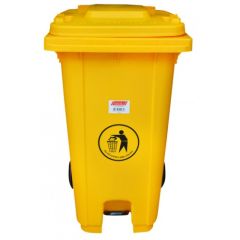 Brooks BKS PDL 090 Waste Bin with Pedal - Yellow - 240 Liter