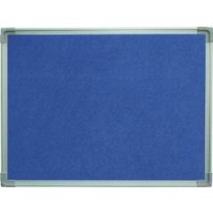 FIS FSGN4560RWBL Fabric Board With Aluminum Frame - 45cm x 60cm - Blue