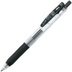Zebra Sarasa Push Clip Gel Pen - 0.5mm - Black (Pack of 12)