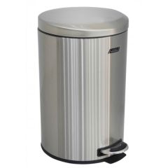 Brooks BKS SS 093 Stainless Steel Pedal Bin with Moon Lid - 12 Liter