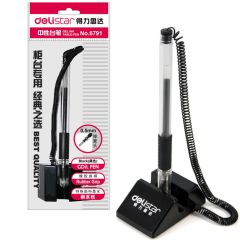 Deli 6791 Counter Gel Ink Pen - 0.5mm - Rubber Grip - Black