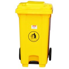 Brooks BKS PDL 087 Waste Bin with Pedal - Yellow - 100 Liter  