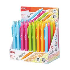Deli 60300 Scribe Mechanical Pencil - 0.7mm Tip - Assorted Color (Set of 36)