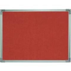 FIS FSGN90120RRE Fabric Board With Aluminum Frame - 90cm x 120cm - Red