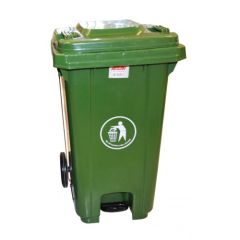 Brooks BKS PDL 087 Waste Bin with Pedal - Green - 100 Liter