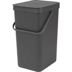 Brabantia Sort & Go Recycle Bin - Grey - 16 Liter