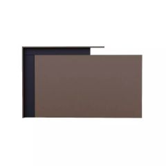 MHM Zelda 26R001 Modern Reception Desk, Truffle Davos Oak-Dust Grey
