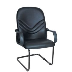 Mazaya MF0186 Visitor Chair - PP Arms & Metal Cantilever - Black In Fabric