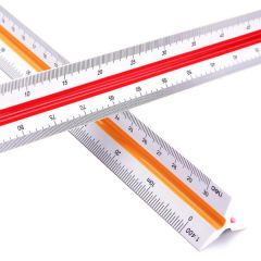 Deli 8930 High Precision Ruler - 30cm - White/Clear 