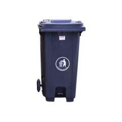 Brooks PDL 089 Pedal Bin with Wheels  - Grey - 120 Liter