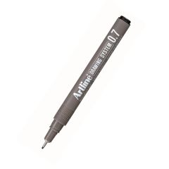 Artline Drawing System Pen - 0.7mm Tip - Black (Pack of 12)