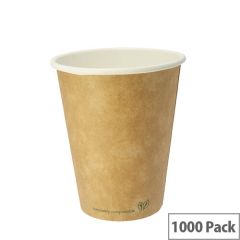 Vegware KV-8  8Oz Kraft Hot Cup - Brown (Pack of 1000)