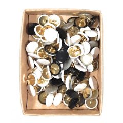 Onyx + Green 3801  Vinyl Covered Push Pins, Assorted Color - 100 Pins/Pack x (Box of 12)