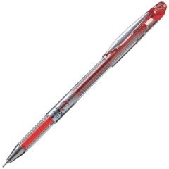 Pentel BG207 Slicci Gel Ink Pen - 0.7 mm Tip - Red (Pack of 12)