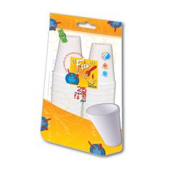 Fun Designer 8Oz Foam Cup - White - 25 Pieces x (Pack of 40)