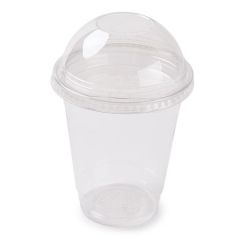 Al Daya 12OZ  Plastic Cups with Lid - Clear (Pack of 100)