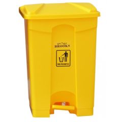 Brooks BKS PDL 295 Bio-hazard Waste Bin with Pedal - Yellow - 45 Liter