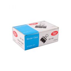 Deluxe AMT DE-108 Binder Clips - Black - 51mm - 12 Clips / Pack