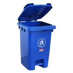 Brooks BKS PDL 731 Bio-hazard Waste Bin with Pedal - Blue - 60 Liter