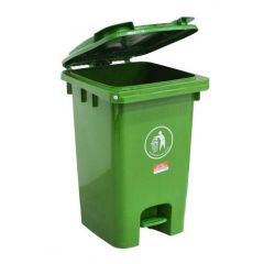 Brooks BKS PDL 731 Bio-hazard Waste Bin with Pedal - Green - 60 Liter