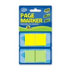FIS FSPO1304 Page Marker - 25 x 45mm - 2 Colors x 50 Sheets
