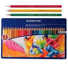 Staedtler 145 Noris Coloured Pencils in Motif Tin, Assorted Color (Pack of 36)