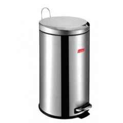 Brooks PDL 378 Stainless Steel Pedal Bin Moon Lid with Finger Print Resistance - 30 Liter