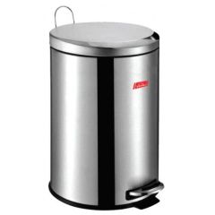 Brooks SS PDL 375 Stainless Steel Pedal Bin Moon Lid with Finger Print Resistance - 5 Liter