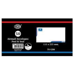 FIS FSAM7019P450 Airmail Peel & Seal Envelope(450) - 70GSM - 115 x 225mm (Pack of 50)