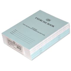 FIS FSEB4LP200N 4-Line with Left Margin, 1-Side Plain Exercise Book - 200 Pages (Pack of 6)