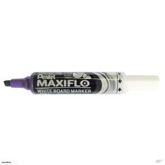 Pentel MWL6 Maxiflo White Board Marker - Chisel Tip - Violet (Pack of 12)