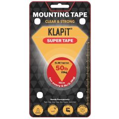 KLAPiT Slim 1 Meter Heavy Duty Mounting Super Tape - Holds 50LB/23Kg (Pack of 12)