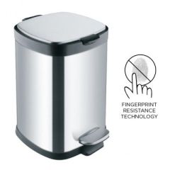 Brooks BKS SS PDL 370 Square Bin with Soft Close & Fingerprint Resistance - 30 Liter