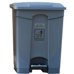 Brooks BKS PDL 298 Plastic Bin with Pedal - Grey - 68 Liter