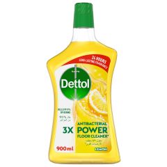 Dettol 3X Power Antibacterial Power Floor Cleaner - Lemon - 900ml